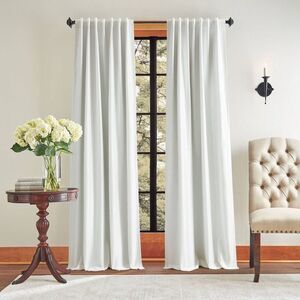 Martha Stewart - 95"x37" Martha Stewart 2pk Spellbound 84" Lined Bl White